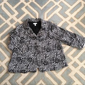 NWT CHARTER CLUB Floral print 3/4 sleeve jacket 2X